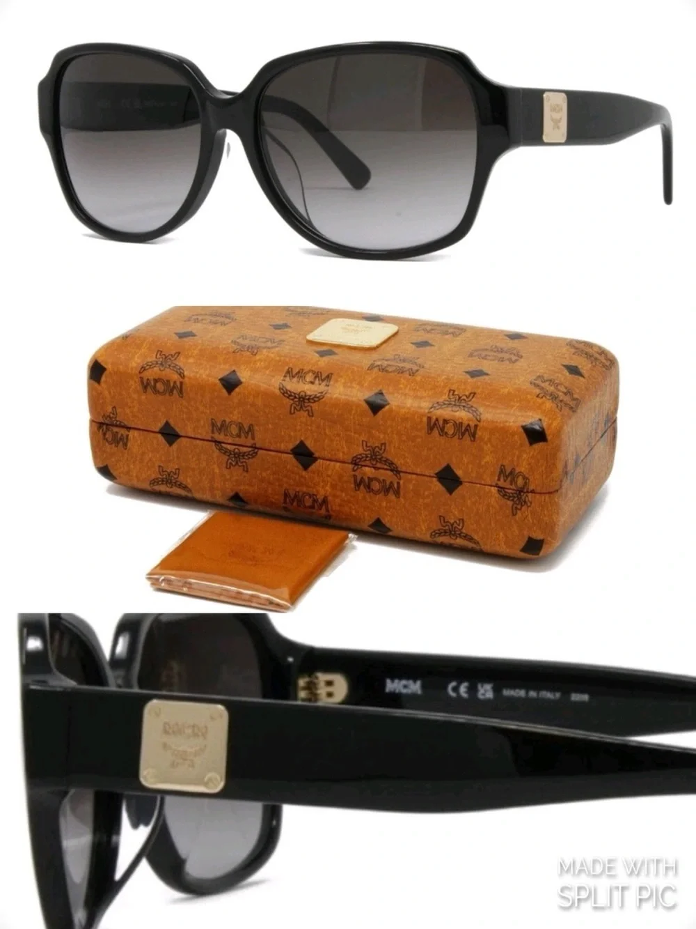 MCM Women's Sunglasses MCM616SA 001 Black 58mm Gray Gradient Lens NEW